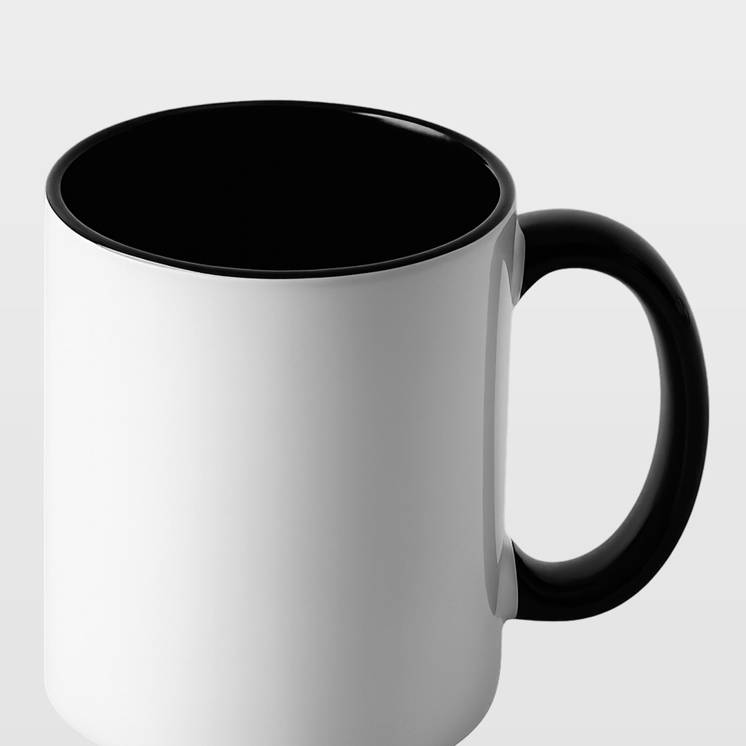 Caneca | Alça e interior Preto